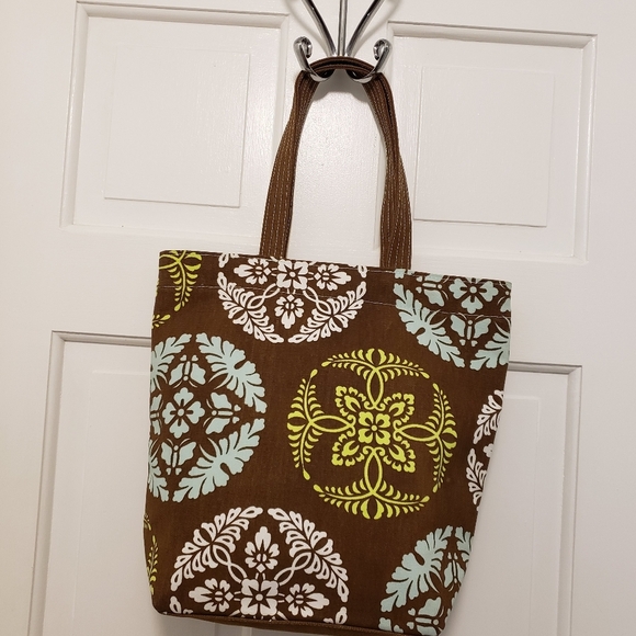 NWT Saltbox Colorful Print Medium Snap Clost Tote, Business, School - Picture 2 of 8